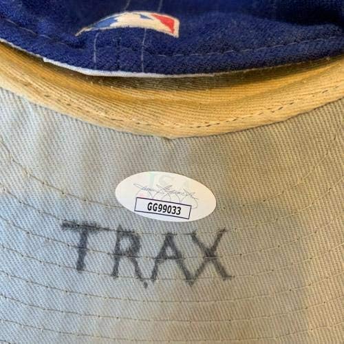 Стив Трахсел Подписа използвана в играта бейзболна шапка Chicago Cubs на 1990-те Години с JSA COA - Използваните