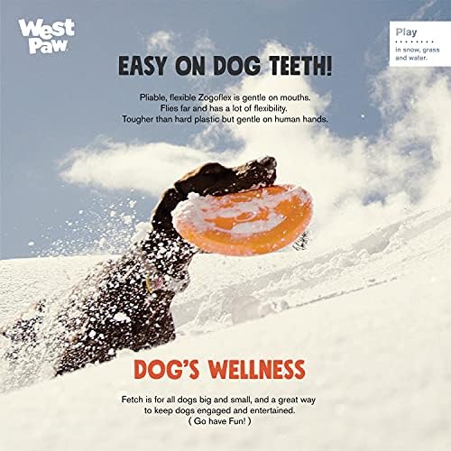 Кученце фризби WEST PAW Zogoflex Zisc, Високо Летящ Аеродинамичен диск за Кученца, Кучета – Леки, плаващи състезания