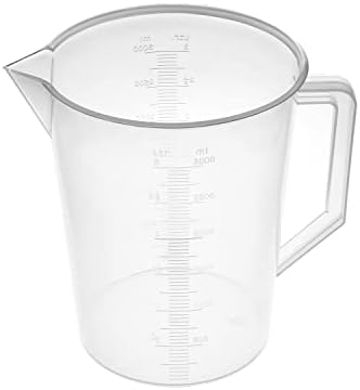 Пластмасова Мерителна Чашка Aicosineg 3000 мл, Лабораторни Степен Мензурки За измерване на течности и печене,