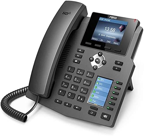 Корпоративна IP телефон Fanvil X4 с поддръжка на PoE 4 SIP Line и цветен екран 2.8 инча