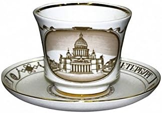 Комплект чаени чаши от Ломоносовского порцелан катедралата свети Исак 7,4 унции/220 мл