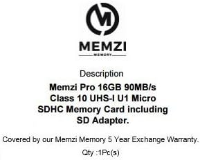 Карта памет MEMZI PRO 16GB Class 10 90 MB/Micro SDHC карта с адаптер за SD и устройство за четене на Micro USB