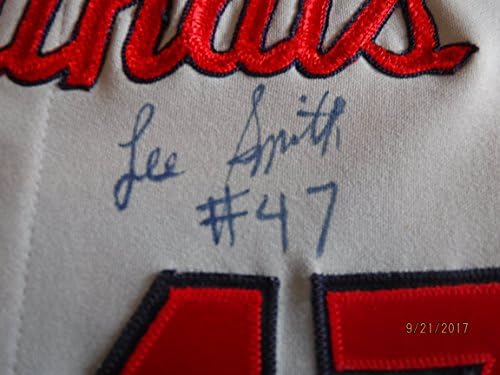 Бейзболна Майк в стил Кардиналите с автограф ДАЛИ Смит 47 Удостоверяване JSA