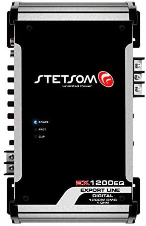 Авто Аудиоусилитель Stetsom EX 1200 с еквалайзер 1 Ом, квадратична стойност на мощността на 1200,1 1,2 Хил.