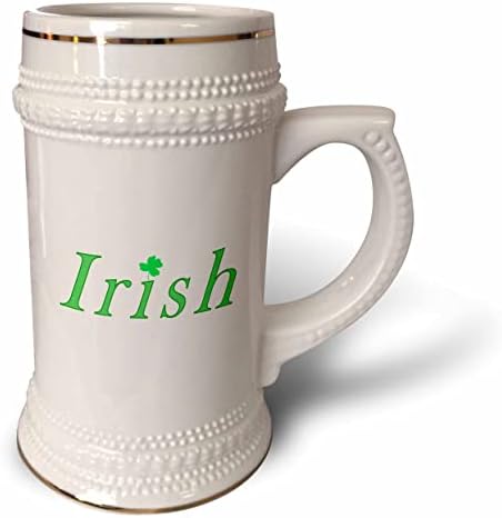 3дРоза по-ирландски, написана със зелени букви, малки букви, с които е осеян с i. - чаша за стейна на 22 унция
