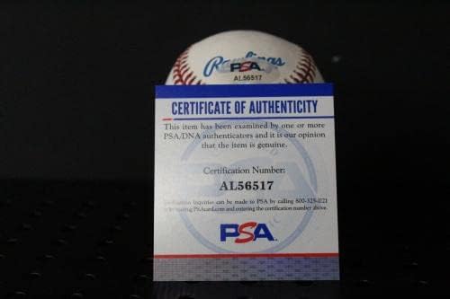 Ози Гийен Подписа Бейзболен Автограф Auto PSA/DNA AL56517 - Бейзболни топки с Автографи