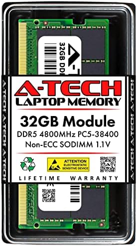 A-Tech Подмяна на 32 GB за Dell SNPR62CWC/32G - DDR5 4800 Mhz PC5-38400 Без ECC sodimm памет 262-Пинов конектор