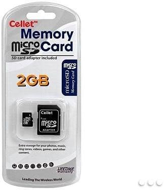 Cellet 2GB microSD карта за смартфон Motorola EX130 потребителска флаш памет, висока скорост на трансфер, щепсела