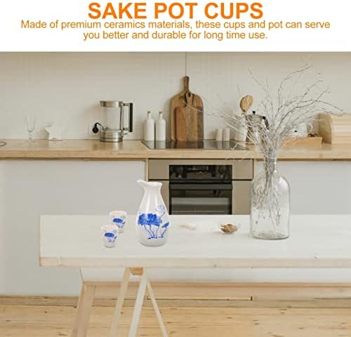 Комплекти Wakauto, Коктейлни Чаши, Керамичен съд за Саке, 8 Чаши за Саке, Керамични Набор от Саке Саки, Бутилка
