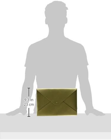Папка за файлове Paperthinks от лъскава кафява кожа с размер 9 x 13 см, направени от рециклирана кожа (PT00946)