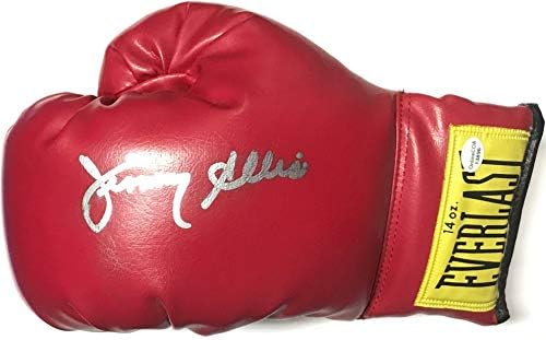Боксови ръкавици Евърласт Red с автограф на Джими Елис ляво - Боксови ръкавици с автограф