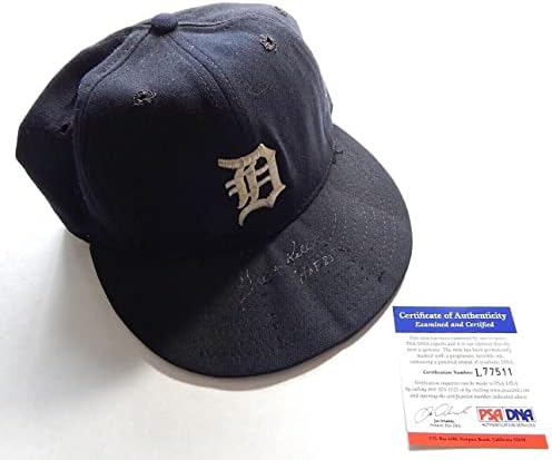 Джордж Келл Подписа Шапка на Детройт Тайгърс New Era Hat PSA Auto С Автограф - Шапки с автограф