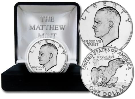 Доларът Матю мента 1977 г. името на Айзенхауер в велюровой кутия