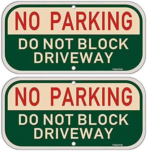 2 Опаковане на Знак Паркинг е забранено Не загораживать подъездную пътека 12x6 инча Не загораживать активна