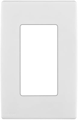 Стенни панела Leviton REWP1-WW Renu с Безвинтовой закопчалка на Една Шайба, Бяло на бяло