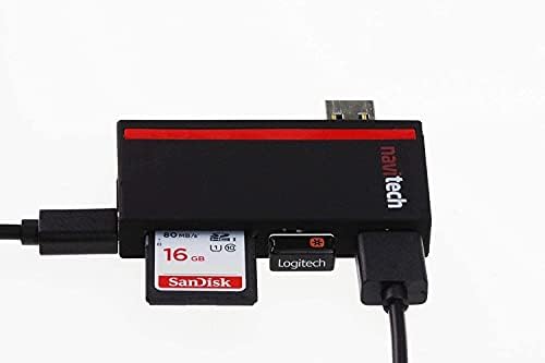 Navitech 2 в 1 Лаптоп /Таблет USB 3.0/2.0 Адаптер-hub /Micro USB Вход с устройство за четене на карти SD/Micro