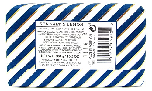 Castelbel - Морска сол и Лимон - Парче от Луксозни Ароматизирани Сапуни с тегло 10,5 грама