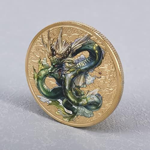 Гимиланг Китайските Древни Митични Същества Щастливата Монета Лотариен билет Стъргало Инструмент (Син Дракон)
