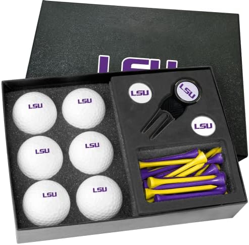 Подаръчен комплект Venture Golf Classic LSU Тайгърс с Полудюжиной Инструменти за премахване на Мръсотията RD-1