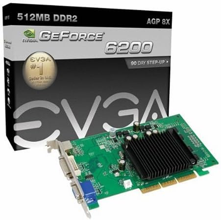Видеокарта EVGA GeForce 6200 512mb DDR2 AGP 8X VGA/DVI-I/S-Video, 512-A8-N403-LR