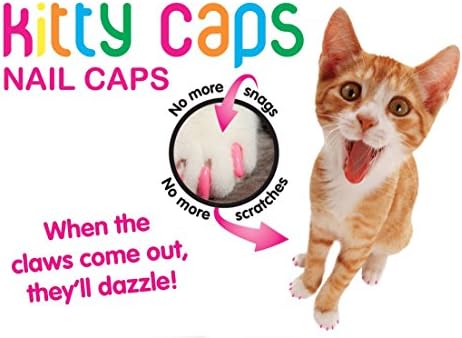Капачки за нокти Кити Caps за котки | Сигурна, стилна и хуманен алтернатива отстраняване на нокът | Предотвратяват