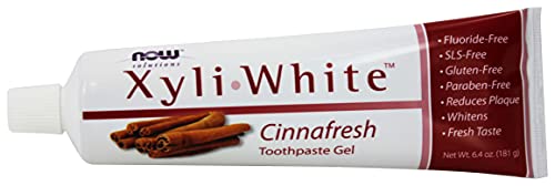 Гел паста за зъби Now Foods XyliWhiteCinnafresh - 6,4 грама, 6 опаковки