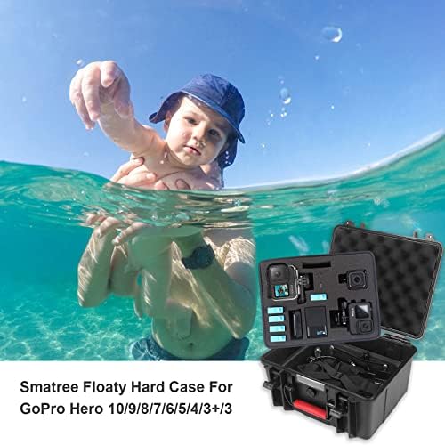 Водоустойчив твърд калъф Smatree GA700-3, съвместими с екшън камера GoPro Hero 11/10/9/8/7/6/5/4/3 Plus/3/GoPro Hero 2018/DJI OSMO, обем 11,7 л (камерата и аксесоарите в комплекта не са включени)
