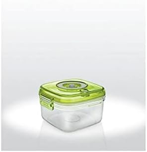 Малък квадратен вакуум контейнер за хранителни продукти с ръчна помпа 23 грама