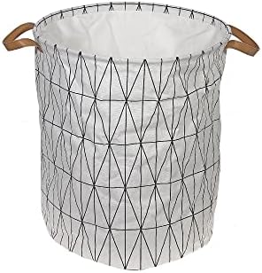 кръгла тъканно дръжка ih casa décor (Бял диамант), Разделени кошници за бельо