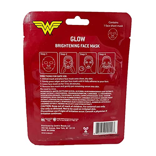 Centric Beauty 2-Опаковъчна Осветляющая Маска Wonder Woman Glow Sheet Mask