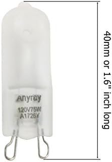 Anyray® A1728F (3)-Лампа с нажежаема жичка 75 W От матирано стъкло 75 W G9 T4 Халогенни Двухконтактные 130 Волта