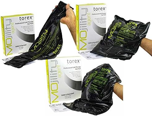 Torex Професионална Плосък пакет за студена терапия - Черно - Стандартен размер - 10 x 13