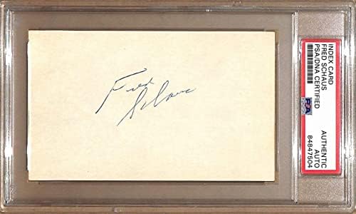 Картичка с автограф от Фред Шауса размер 3x5, PSA Ню Йорк Никс / ДНК 178818 - Издълбани подпис в НБА