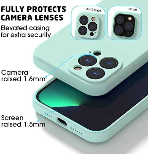ABITKU е Съвместим с iPhone 13 Pro Max Case 2021, Течен Силиконов Гелевый каучук с пълно покритие [с опазването