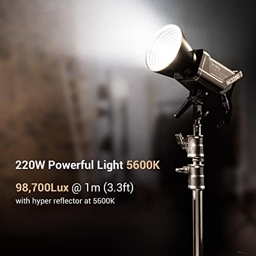 SmallRig RC 220D 220 Watt led лампа за видеозаснемане 98700 апартамент @ 3,3 фута 5600 До с непрекъснатото излизане