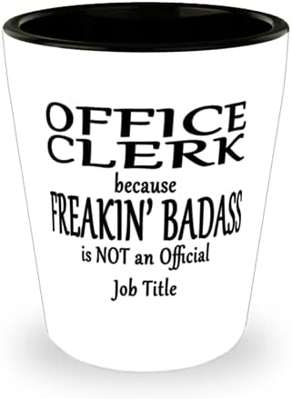 Офис чиновник, защото Гаден Badass НЕ е Официална длъжност - Керамична Чаша - Уникално забавление за офис чиновник