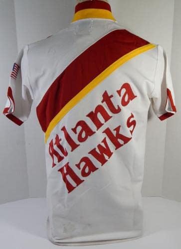 1989-90 Атланта Хоукс Рой Марбл 22, Използвана игра, Бяла яке ВУ, Панталони С Флага на САЩ на 8 - Използвана