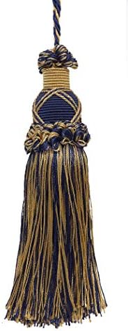 Декоративна Пискюл за ключове DÉCOPRO 5,5 инча, Тъмно синьо, Златен Стил, колекция Imperial II KTIC Цвят: Тъмно