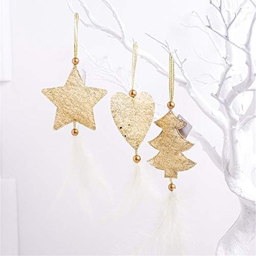 Сезонна декорация, 2 опаковки Аксесоари за Коледната елха, Украса на сцената, Стил: Комплект (златен). (Цвят: