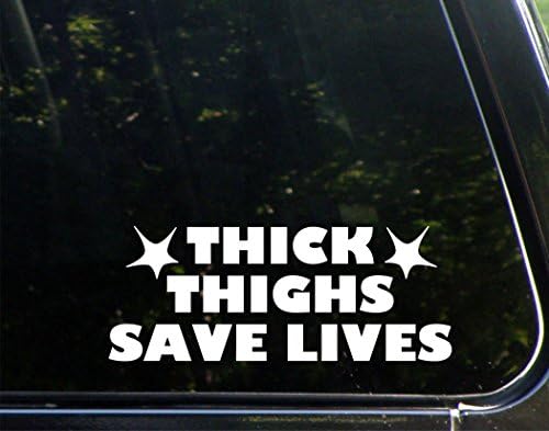 Дебели бедрата спасяването на човешки живот - 8-3/4 x 3-1 / 2 - Vinyl стикер на бронята за прозорци, автомобили,