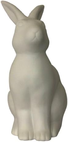 Прости Дизайни LT3058-Бяла Порцеланова Настолна Лампа във формата на Животно WHT, Бъни Rabbit