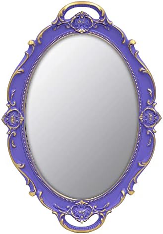 YCHMIR винтажное огледало малкото стенно огледало подвесное огледало 14,5 х 10 см овална лилава