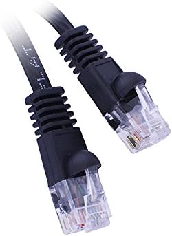 Плосък кабел Ethernet RJ-45 Ultra Premium 32AWG Cat6 (550 Mhz) ACL с дължина 1 Метър, черен, 50 бр.