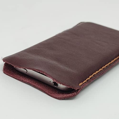Чанта-кобур от естествена кожа за Sony Xperia XZ2, Калъф за телефон от естествена кожа, ръчна изработка, Изработени