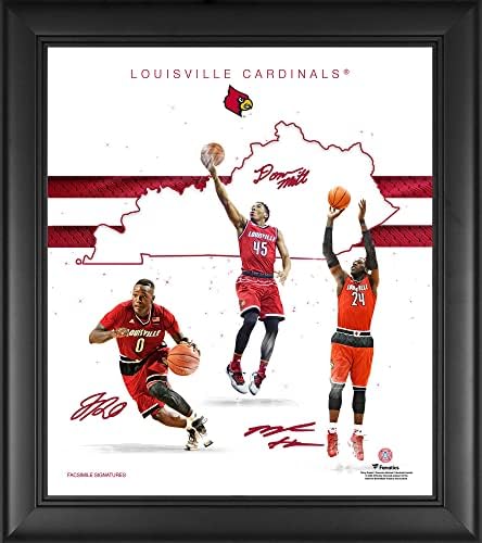 Колаж Основите на Баскетбола поредицата Луисвил Кардиналс, размер 15 х 17 см в рамка - плакети играчи колеж