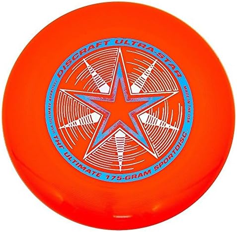 (Изпратено от САЩ) Спортни дискове Discraft Ultra-Star Фризби, 175 грама Championship-Оранжево -ИНВ.№: G15/uiF982A6119