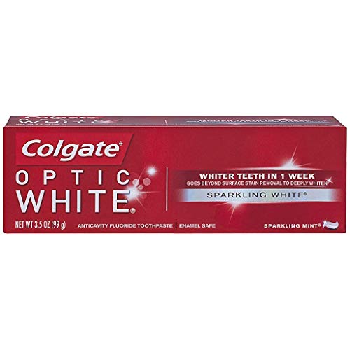 Паста за зъби Colgate Optic White Искрящ Бял Игристая Мятная паста за зъби 3,5 грама (опаковка от 2 броя)