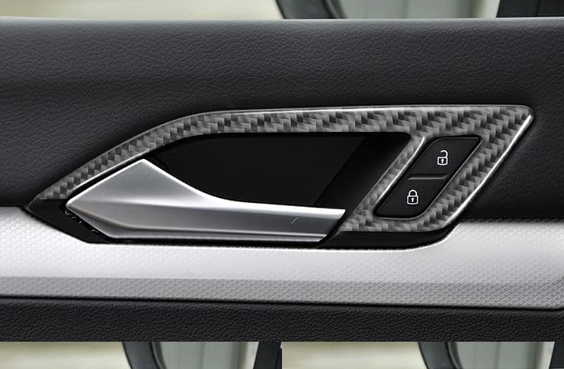 Нови Вътрешни капачки, дръжки, изработени от въглеродни влакна, Съвместими с VW Golf Golf8 2020-2023 (черен)