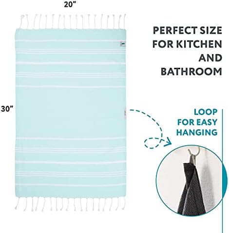 Комплект WETCAT: Турски кърпи за ръце (20 x 30, комплект от 2) и Турското кърпи за баня (38 x 71) - памук,