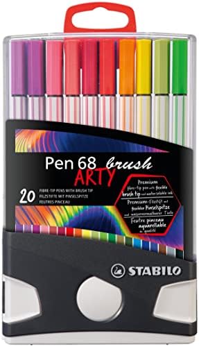 Дръжка STABILO Premium с влакнести фитил и пискюл на върха на Писалката 68 brush - АРТИ - ColorParade - Пакет
